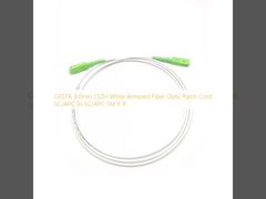 Cabo de remendo blindado branco SC/APC da fibra ótica de G657A 3.0mm LSZH à manutenção programada 9 1F de SC/APC