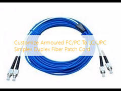 Personalize FC/PC blindado para cabo de remendo de fibra duplex simples LC/UPC
