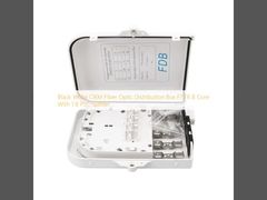 Núcleo branco preto da caixa de distribuição FTTX 8 da fibra ótica do OEM com o divisor de 1 8 PLC