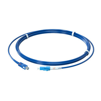 comprar Single Mode 9/125 G652D Simplex SC/UPC-LC/UPC Armored Fiber Optic Patch Cord for Signal Transfer fabricação em linha