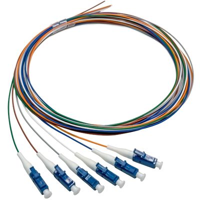 comprar FTTN HXCOWO 6 Bundle Distribution Fiber Optic Pigtail LC/UPC SM 9/125 Fanout 0.9mm Optical Fiber Pigtail fabricação em linha