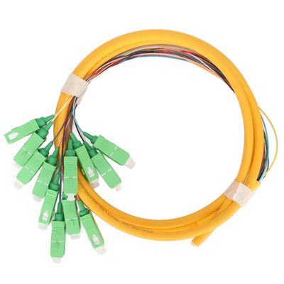 comprar Conector Tipo SC Fibra Pigtails HXCOWO 12 Cor 0.9mm SM OS2 G.657A1 Azul LSZH PVC Fabricação em linha