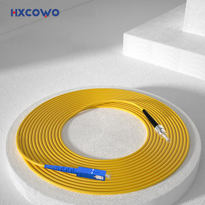 comprar FTTX Fiber Optic Patch Cord with HXCOWO SC FC Connectors and SM Indoor Armored Cable fabricação em linha