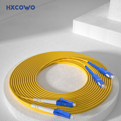 comprar HXCOWO FTTH Indoor SC/UPC-LC/UPC SM G657A2 Duplex Armored Fiber Cable Patch for Wired LAN fabricação em linha