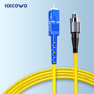 comprar HXCOWO Interior Exterior 1 2 4 Core G657A1 FTTH Cabos de Fibra Óptica Blindados Com Conector SC FC fabricação em linha