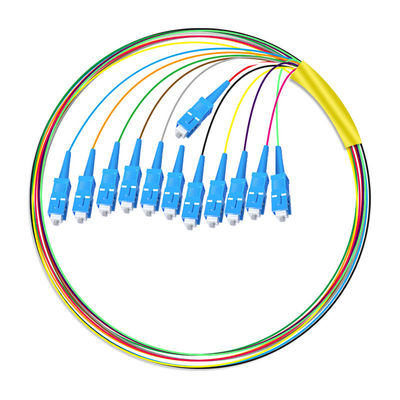 comprar HXCOWO 12 Core SC Bundle Tail Single Mode Telecom Grade Head And Tail Fiber Optic Pigtail fabricação em linha