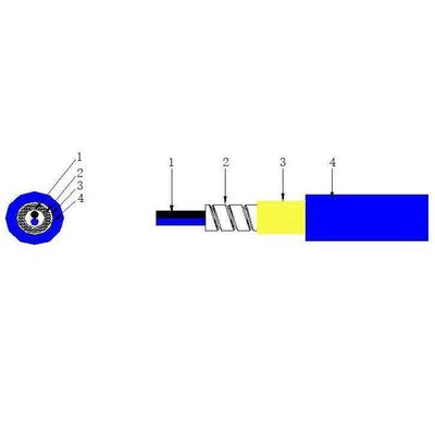 comprar Duplex LSZH Indoor Outdoor Armored Fiber 2 Core 3.0mm Steel Armored Fiber Optic Cable fabricação em linha