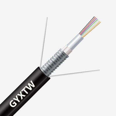 comprar Duração personalizada HXCOWO GYXTW G652D 2/4/6/8/12/24/24/48/96 Cable de fibra óptica blindada Fabricação em linha