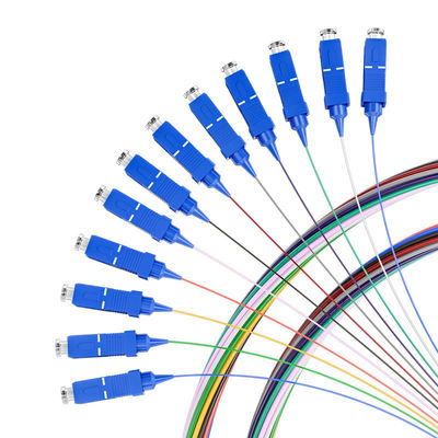 comprar G652D G657A Fiber Optic Pigtail 12 Color Loose Tube Tight Buffer SC UPC Pigtail fabricação em linha