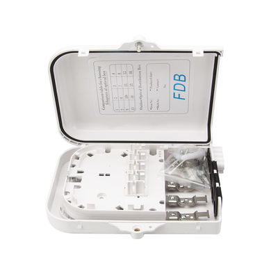 comprar Black White OEM Fiber Optic Distribution Box FTTX 8 Core With 1 8 PLC Splitter fabricação em linha