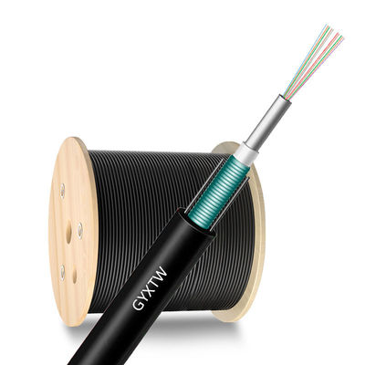 comprar 12 Cores GYXTW Aerial Outdoor Steel Wire FTTH Armoured Fiber Optic Cable for Superior fabricação em linha