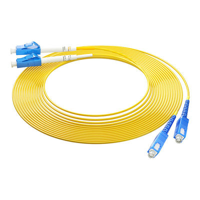 comprar Rede LAN com fio HXCOWO OM3 2 núcleo SC/UPC para LC/UPC MM 50/125 Duplex 3,0 mm 2,0 mm Fibra óptica Fabricação em linha