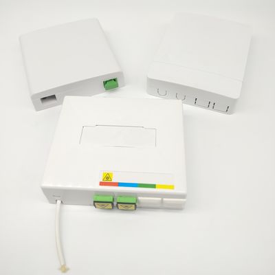 comprar 2 Port Ftth Fiber Optic Termination Box SC/APC Adapter Fiber Termination Boxes fabricação em linha