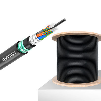 comprar Moistureproof Outdoor Armored Fiber Optic Cable Black Outdoor Rated Fiber fabricação em linha