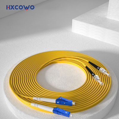 comprar manutenção programada blindada frente e verso amarela milímetro do cabo de remendo HXCOWO 2.0mm de 1.5m 9/125 de LC/UPC ao ST Fabricação em linha