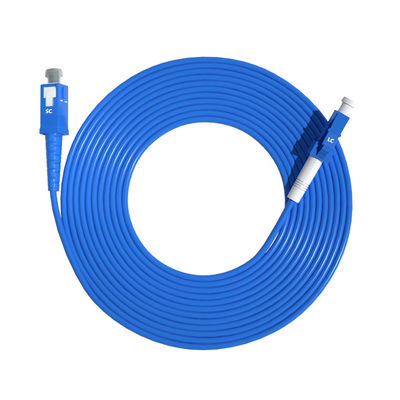 comprar HXCOWO Waterproof Single Mode Simplex 9/125 3.0mm SC-LC Armored Fiber Optic Cable Patch fabricação em linha