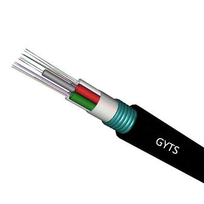 comprar HXCOWO Cable aéreo de fibra óptica blindado de aço 6 12 24 48 96 144 Core GYTS Fabricação em linha
