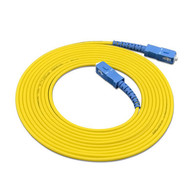 comprar Comprimento personalizado Cordão de parche de fibra óptica Simplex SC SC UPC/APC G652D 9/125 SM Fibra óptica Fabricação em linha