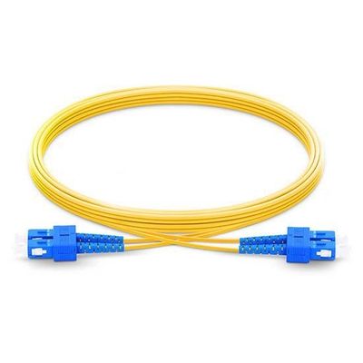 comprar Cordão de revestimento de fibra blindada de modo único SC UPC para SC UPC Duplex 2,0 mm PVC OFNR 9/125 Fabricação em linha