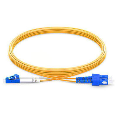 comprar 3m LC UPC To SC UPC Duplex 2.0mm Yellow Fiber Optic Patch Cord Single Mode For FTTX fabricação em linha