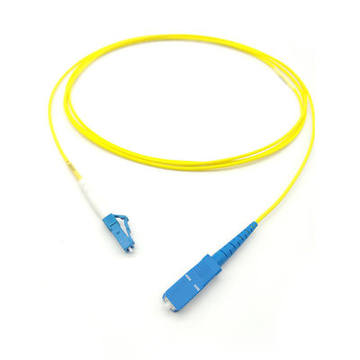 comprar SM LSZH 3mm SX 2M Stainless Steel Armored Fiber Optic Jumper Cable FTTH LC/UPC-SC/UPC fabricação em linha