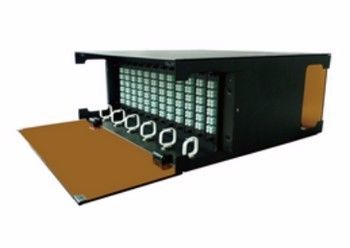 comprar MTP MPO Chassis 4U Fiber Patch Panel MPO Fiber Cassette Black fabricação em linha