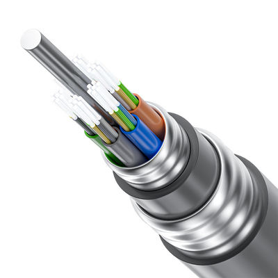 comprar OEM/ODM subterrâneo direto enterrado 2-288 núcleos cabo de fibra óptica blindado ao ar livre para comunicação de telecomunicações Fabricação em linha