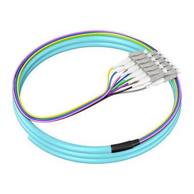 PVC LSZH HXCOWO Novel 12-Color 12-Core LC FC SC ST UPC/APC Single Mode G657A/G652D 0.9mm MM Fiber Pigtails