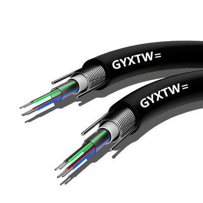 Black Outdoor Armored Fiber Optic Cable G652D Duct Optical Fiber Cable