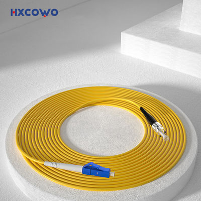 HXCOWO SM SX G657A2 LC/UPC-FC 2 3 mm LSZH Cabos de fibra óptica blindados para redes LAN com fio Comprimento de onda 850nm/1310nm/1550nm