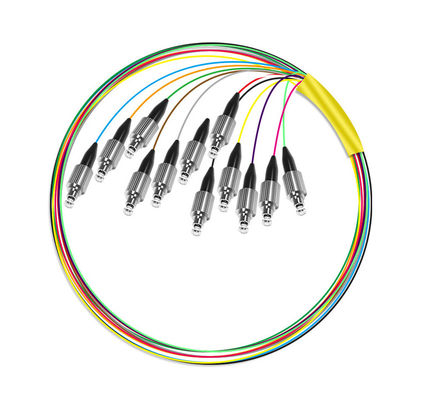speed HXCOWO 12 Core G652D LSZH FC Fanout Bunchy Breakout Fiber Optic Pigtail for 4g Network