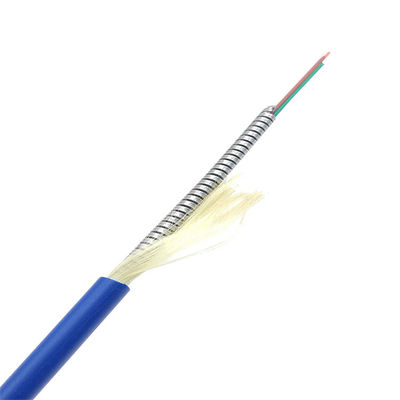 Stainless Steel OM3 OM4 Armored Fiber 6 Core G652D PVC LSZH