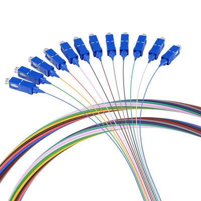 Customized Lengths 1m/2m/3m... 1 HXCOWO 12Core-Color SC Single-Mode G657/G652D Fiber Optic Pigtails