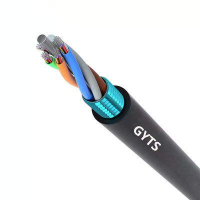 Cabo de fibra óptica de 12 núcleos de fibra óptica de fibra óptica blindada para o exterior com fibra G652D e fita de aço ondulado para desempenho