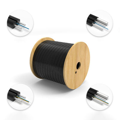 Outdoor Armored Fiber Optic Cable GJYXCH with 2200N/10cm Flattening Force 40~+70 Operating Temperature and Wooden Drum Package